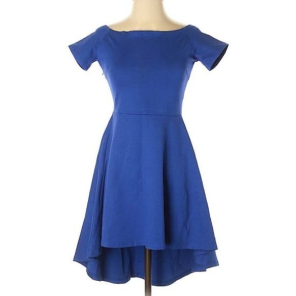 Sarin Mathews Dresses & Skirts - Sarin Mathews | navy blue high low casual dress